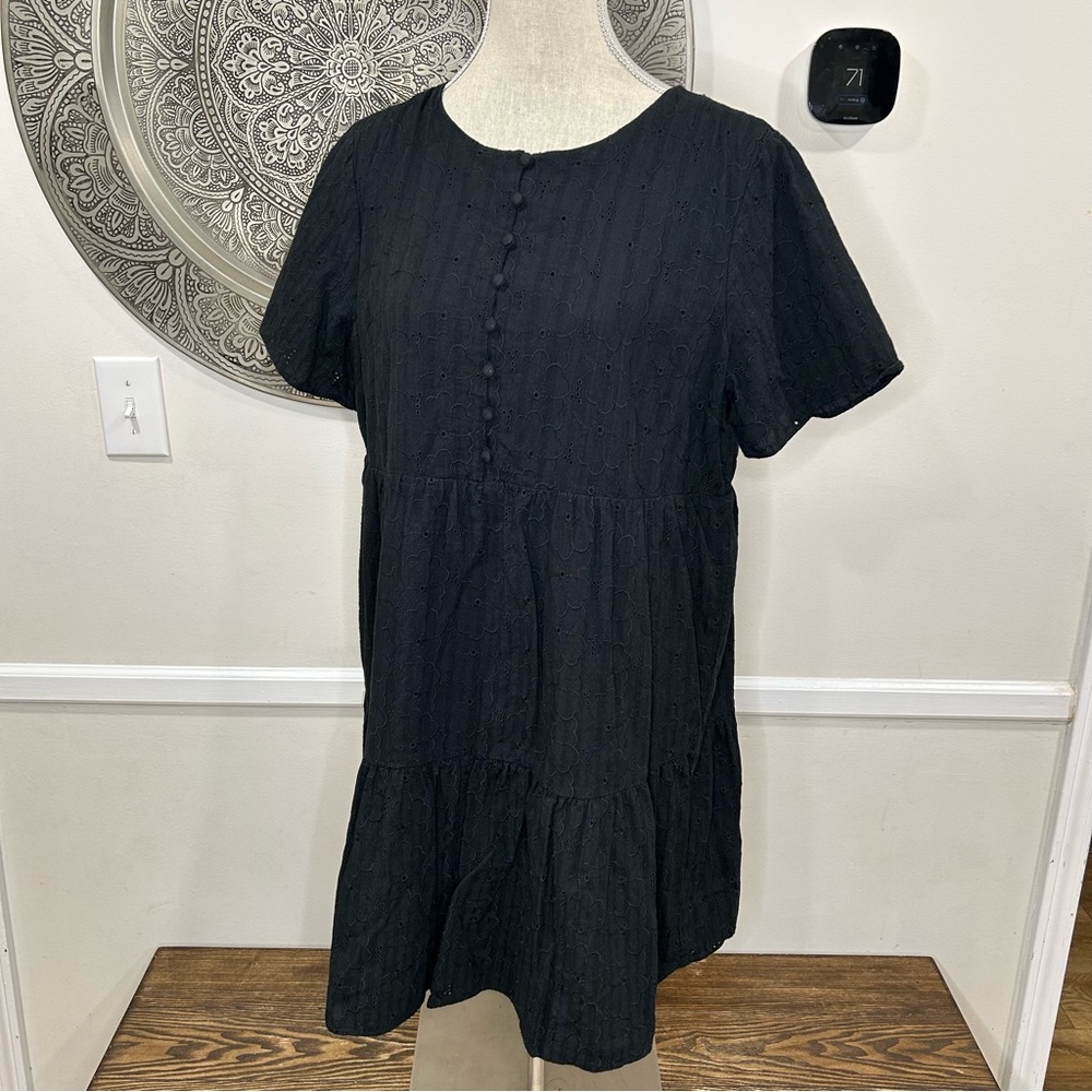Madewell Black Short Sleeve Dress